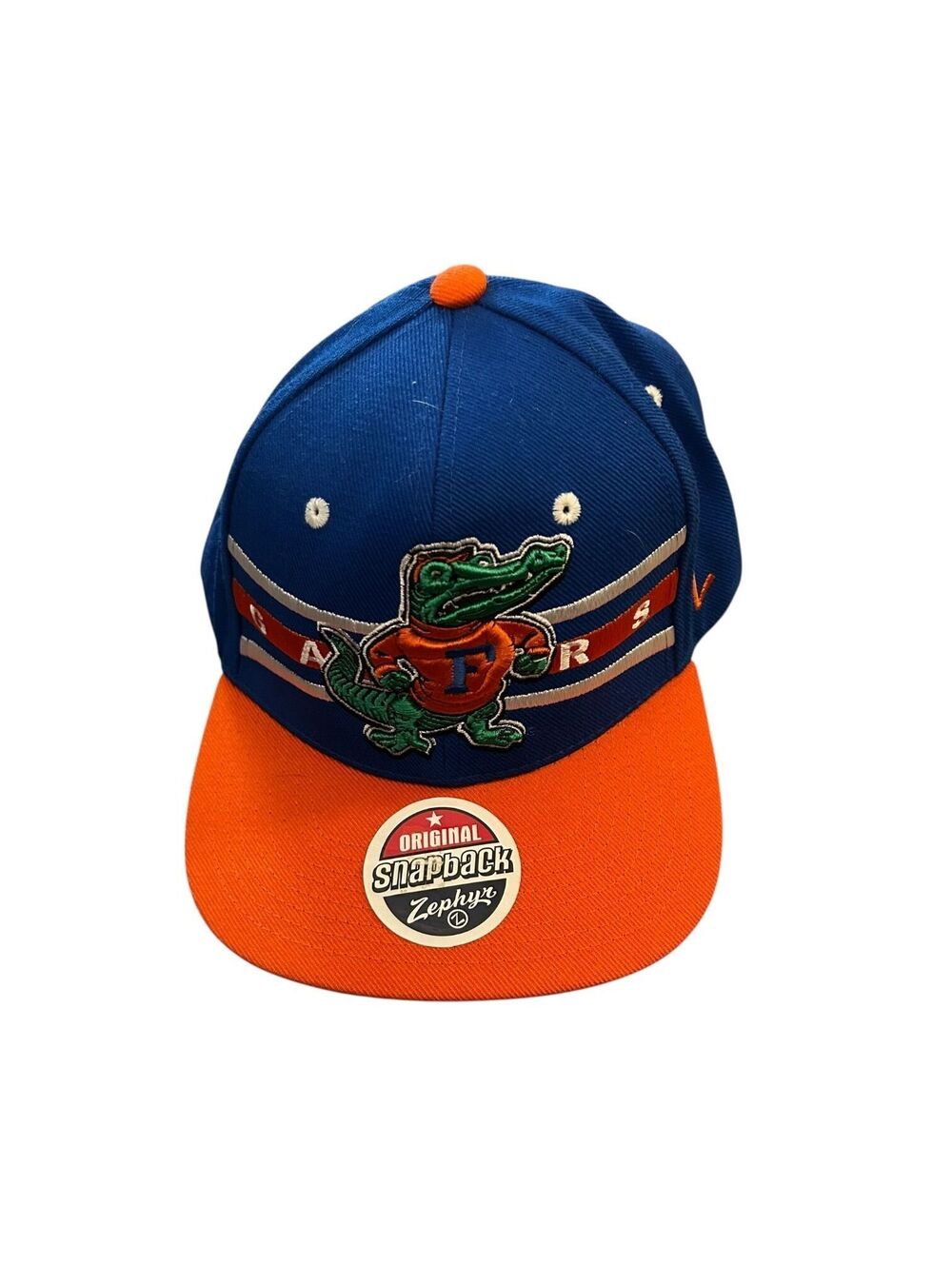 Zephyr Gators Blue and Orange Snapback Hat